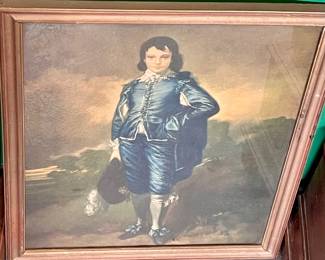 FRAMED BLUE BOY PRINT