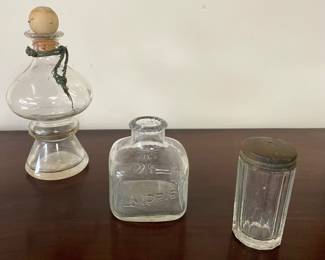 VINTAGE DECANTER, BOTTLES