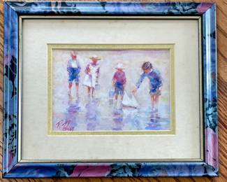 FRAMED BEACH PRINT BY RICHARD JUDSON ZOLAN (R. ZOLAN)