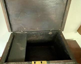 ANTIQUE ITALIAN CARVED WOOD JEWELRY CASKET TABLE CHEST