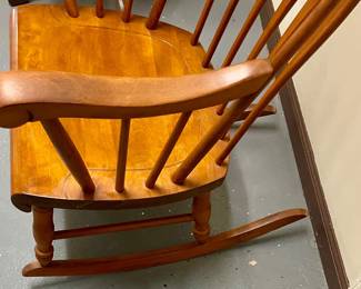 Antique Oak Arrow-Back Rocking  Chair