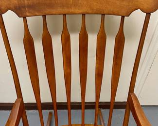 Antique Oak Arrow-Back Rocking  Chair