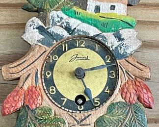 ANTIQUE MINIATURE GERMAN PENDULUM CLOCK