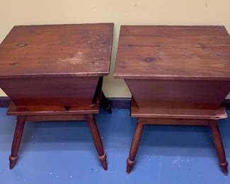 VINTAGE "DRY SINK" END TABLES