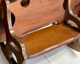 VINTAGE DOLL ROCKER BENCH