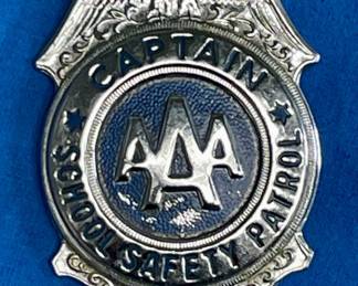 AAA School Safety Patrol Captain Badge