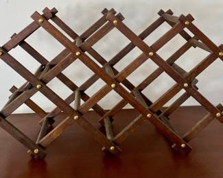 VINTAGE ACCORDIAN BOTTLE RACK