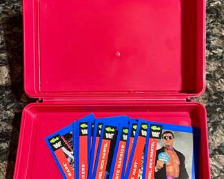 Vintage 1991 WWF Superstars Plastic Lunchbox and Pencil Case - Excellent Condition 