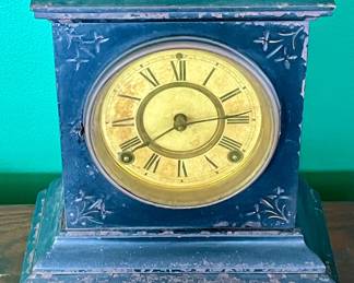ANTIQUE ANSONIA CLOCK CO. IRON MANTLE CLOCK