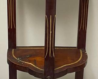Antique 2-Tier Gilt Trim Side Table/Plant Stand