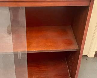 MCM Double Glass Doors Bookcase 