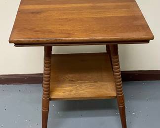 Antique Spooled Legs 2-Tier Side Table