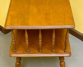 VINTAGE STEP-BACK, MAGAZINE RACK SIDE TABLE