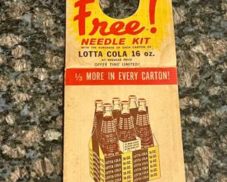 Vintage Lotta Cola Promotional Needle Pack