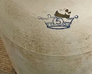 ANTIQUE #5 STONEWARE BUTTER CHURN