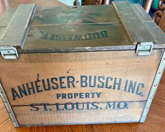 VINTAGE 100TH ANNIVERSARY 1876-1976 ANHEUSER-BUSCH INC CRATE