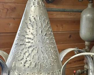 PUNCH TIN CHANDELIER "AS-IS"