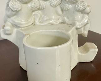 VINTAGE BUCHASE 1996 PORCELAIN JOY CHERUB CANDLE HOLDER