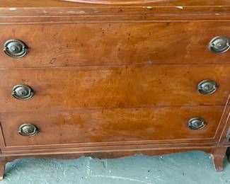 Antique 6-Drawer Step-Back Chest