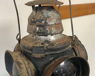 ANTIQUE HANDLAN BUCK RAILROAD 4-WAY SWITCH/CABOOSE/MARKER LANTERN