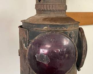 ANTIQUE PETER GRAY RAILROAD SWITCH/MARKER LANTERN 1904 PATENT
