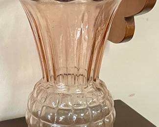 VINTAGE ANCHOR HOCKING ROYAL PINK PINEAPPLE VASE