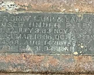 ANTIQUE PETER GRAY RAILROAD SWITCH/MARKER LANTERN 1904 PATENT