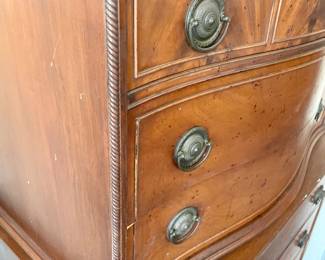 Antique 6-Drawer Step-Back Chest
