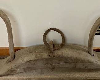 ANTIQUE WOODEN DOUBLE OX YOKE