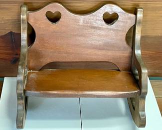 VINTAGE DOLL ROCKER BENCH