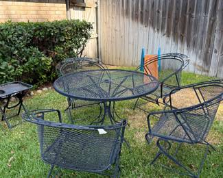 Iron patio set