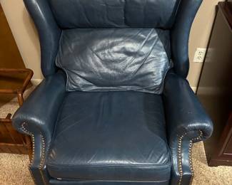 Craftwork Guild LTD Blue Leather Chair
