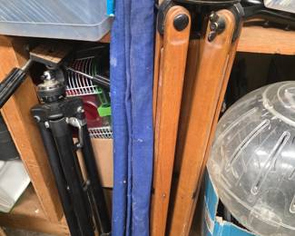 Tripod and measuring rod