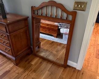 Colonial Style Spindle Wall Mirror