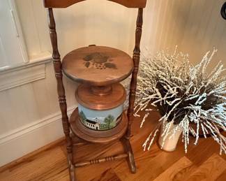 Vintage Ethan Allen Old Tavern Collection 3-Tier Plant Stand