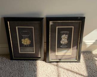 French Kitchen Market Basket "Citrons" and "Oeufs" Framed Prints