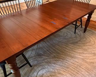 Ethan Allen Farmhouse Style Dining Table with Spindle Chairs