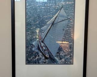 Framed Jigsaw Puzzle of J-Class Yacht 'Shamrock V'