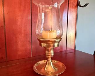 Vintage Coppercraft Guild Brass Hurricane Candle Holder