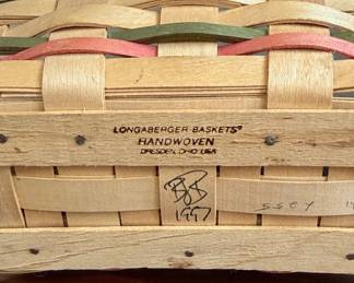 Longaberger 1997 Handwoven Basket