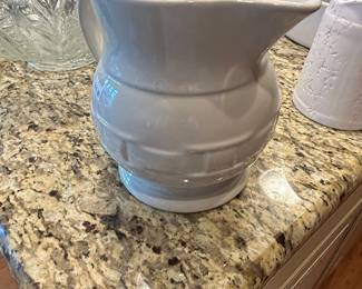 Longaberger Woven Traditions White Pitcher