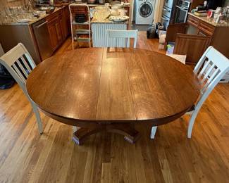 Pedestal Dining Table and Chairs
