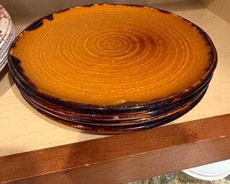 Dudson Harvest Brown Walled Dinner Plates