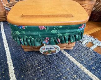 Longaberger Recipe Basket with Lid and Liner