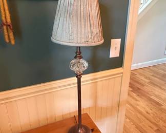 Traditional Metal and Crystal Accent Table Lamp