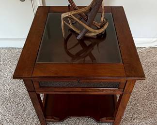Glass Top End Table