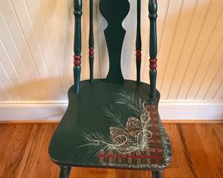 Hitchcock Style Stenciled Spindle-Back Chair