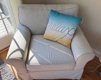 Roll Arm Slipcovered Chair