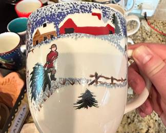 Folkcraft Winter Side Stoneware Mug