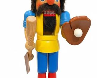 Vintage Christian Ulbricht Baseball Player Nutcracker West Germany